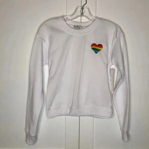 LOVE STREAK Rainbow Heart Sweatshirt